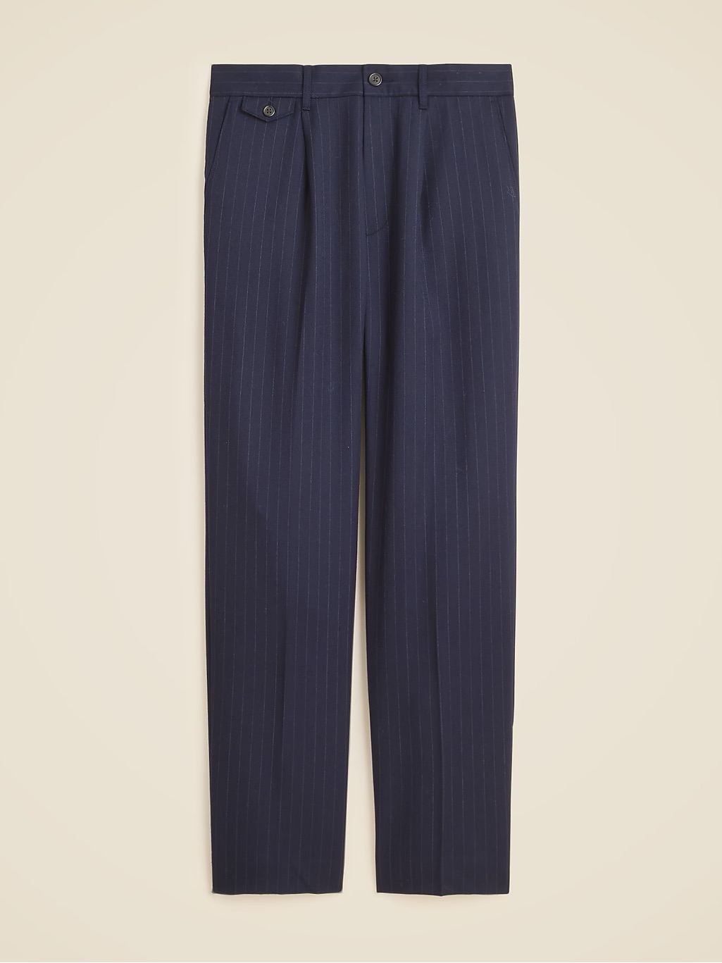 J.Crew Classic Pleated Creased Wool Trouser In Pinstripe 31/30
